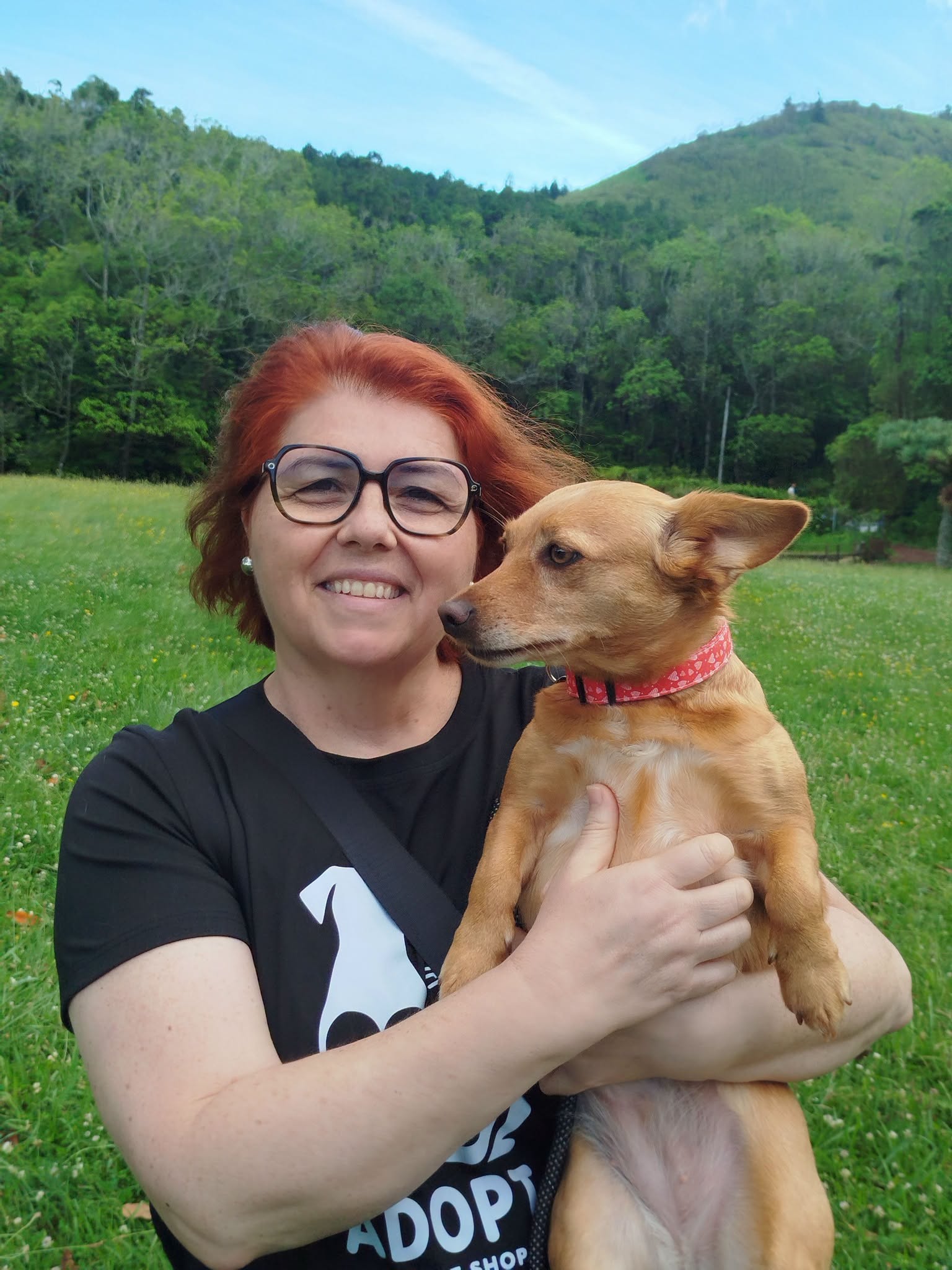 Tutor com cão em avaliação individual